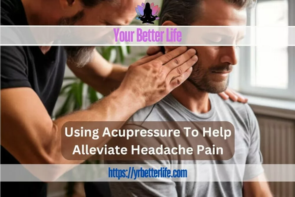 Man Getting Acupressure to help Alleviate Headache Pain